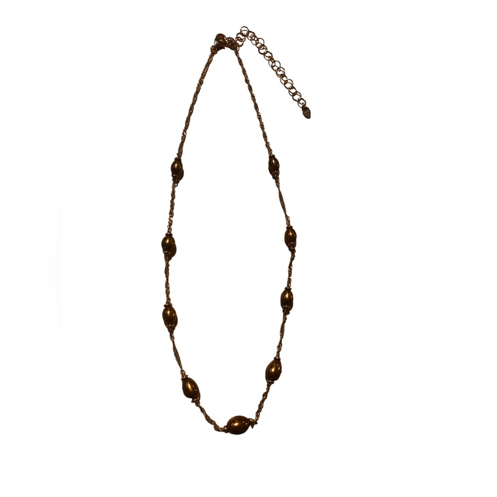 Honora Bronze Pearl And Rose Gold Tone Metal Necklace With Original Box - Picture 5 of 6